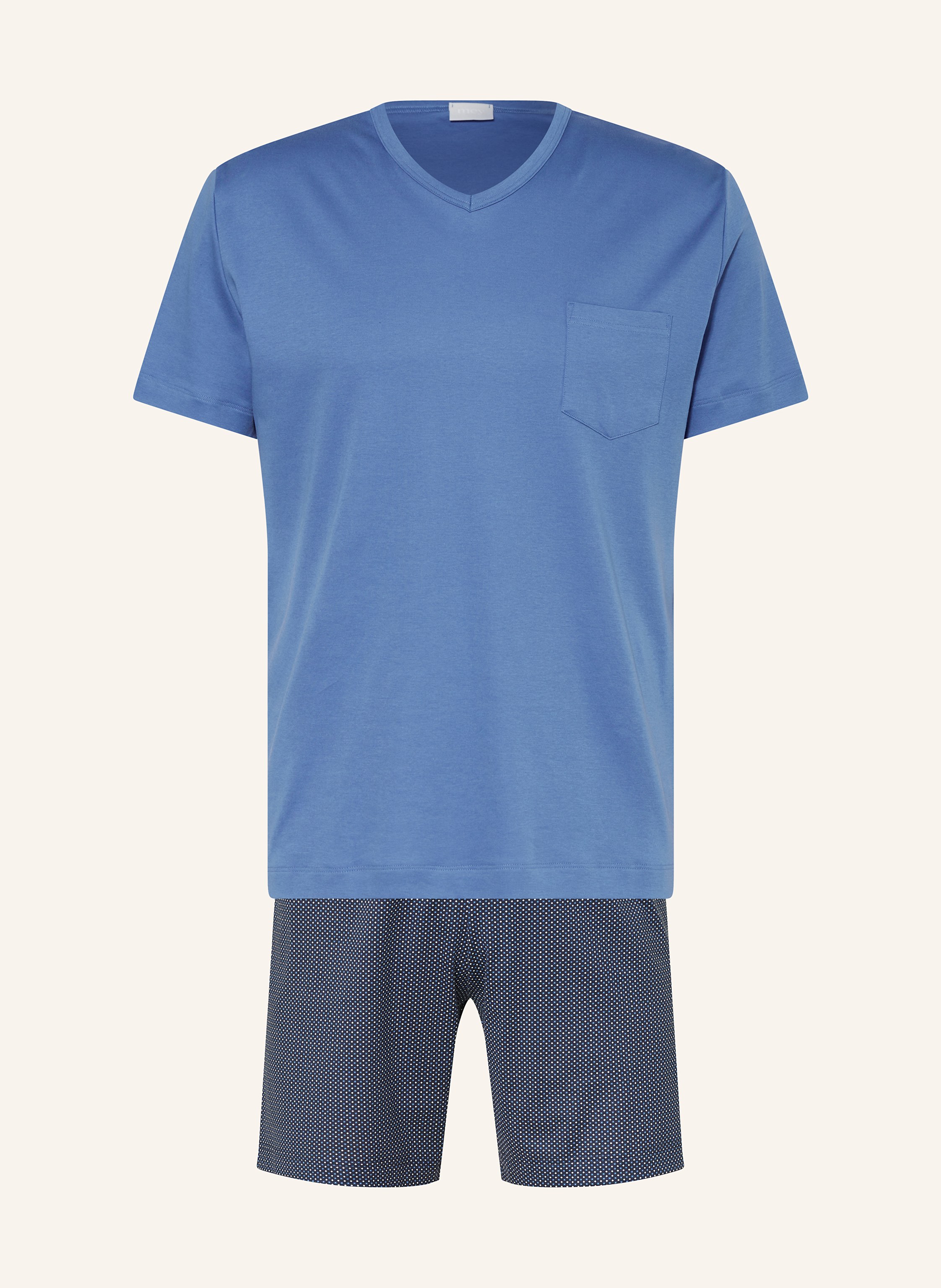 mey Shorty-Schlafanzug Serie MICRO BLUE