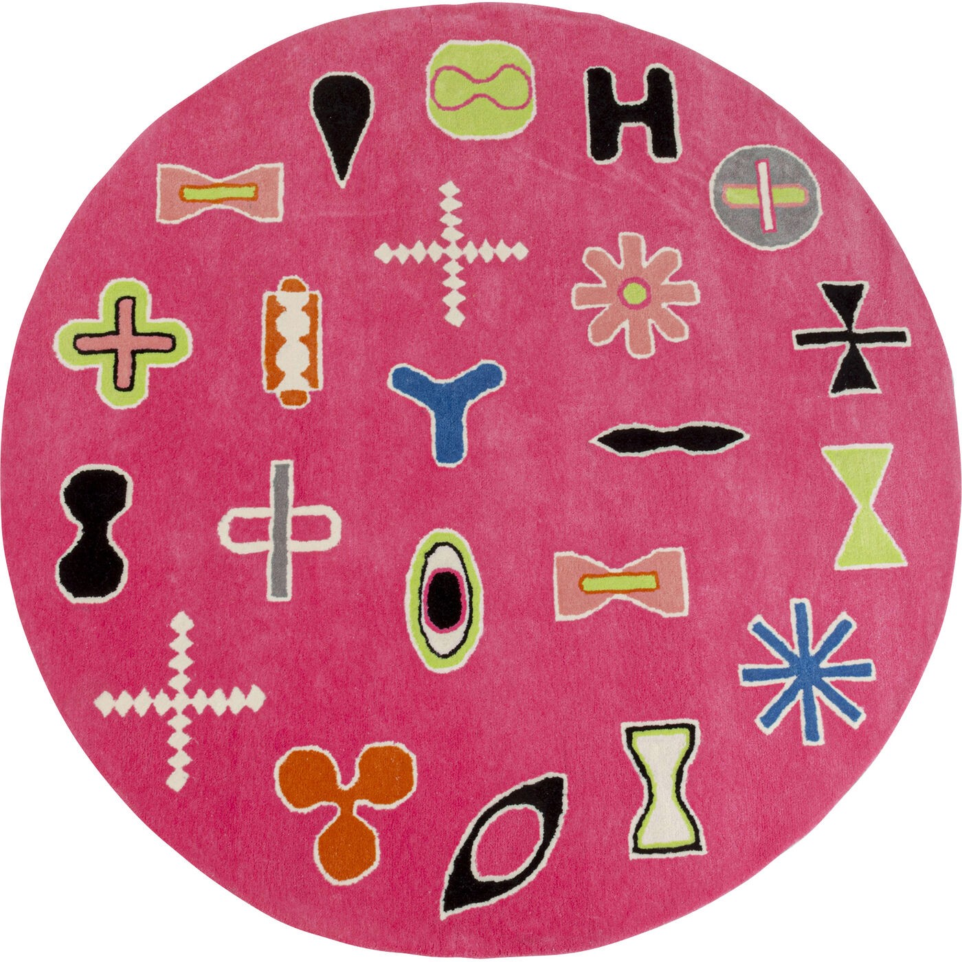Kare Design Vloerkleed Glyph Ø200cm roze