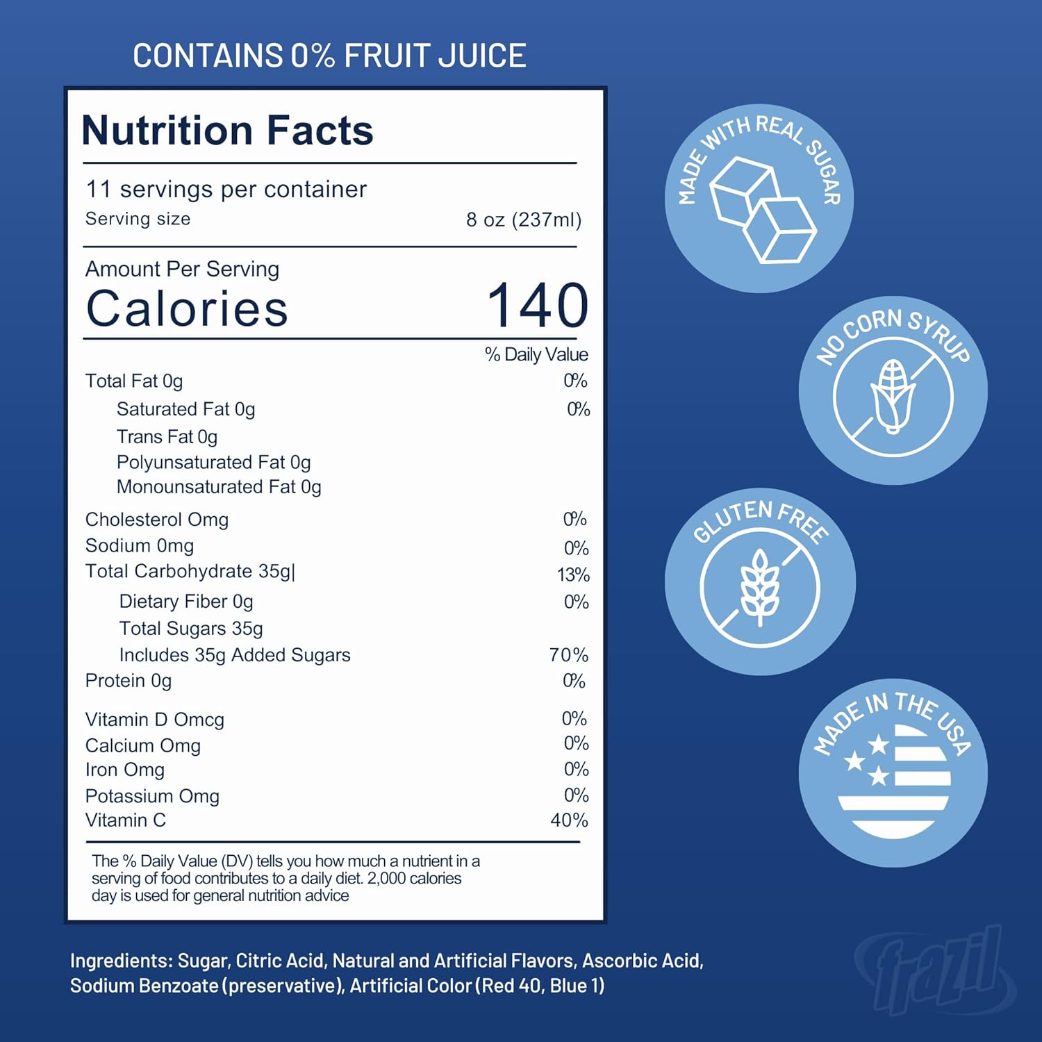 Frazil Slushie Drink Mix – (6-Flavor Variety Pack) | DIY Frozen Slushie Mix | Compatible with Ninja Slushi Machine, Other Slushie Machines & Blenders | Makes (60 cups) of Classic Frazil Slushies | Made with Real Sugar, No Syrups
