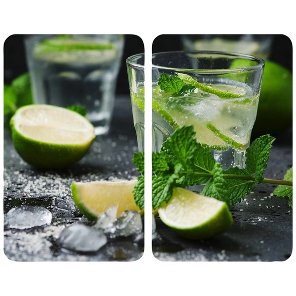 Glasabdeckplatte »Mojito«, BxHxT: 3 x 1,8 x 52 cm, Glas/Thermoplaste, mehrfarbig