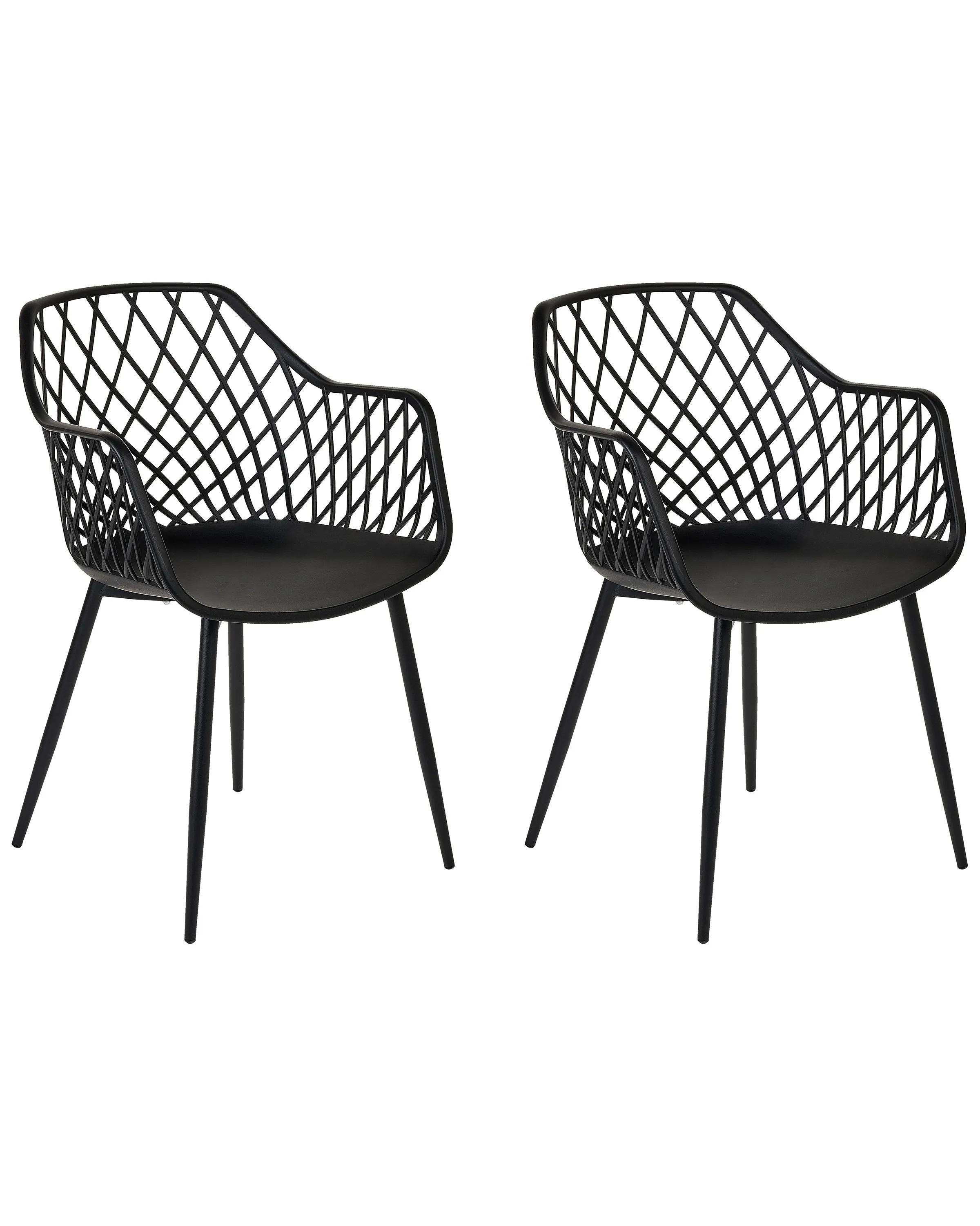 Set of 2 Dining Chairs NASHUA II Black