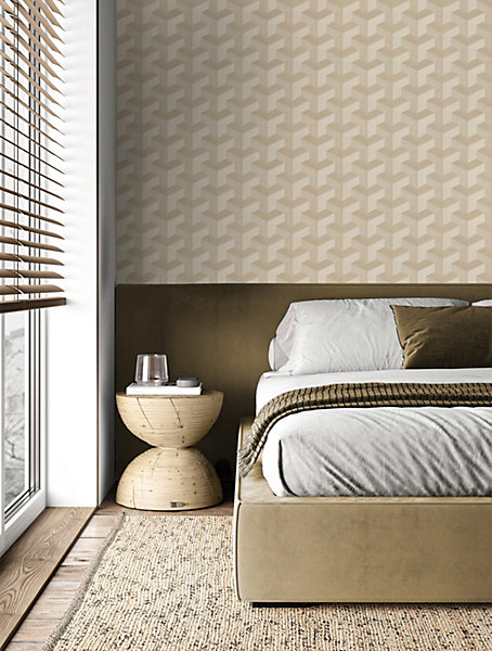 Origin Wallcoverings papier peint graphique 3D beige 50 x 900 cm