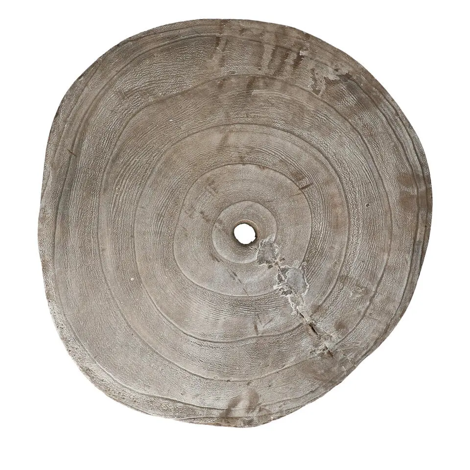 HBX Kaarsenbord/decoratie dienblad - boomschijf - D39 x H3 cm