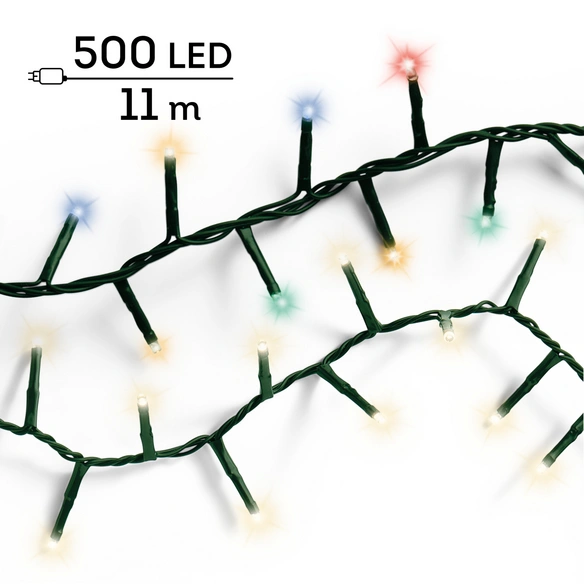 Lichterkette, »kompakt«, 1100 cm, 500 LEDs, grün/warmweiß/mehrfarbig