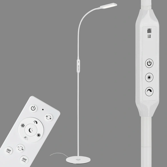 LED-Stehleuchte »OFFICE REMOTE«, weiß, Höhe: 140 cm, inkl. Leuchtmittel