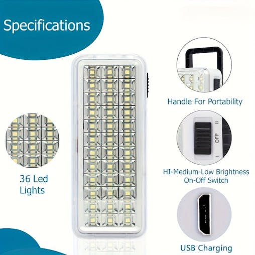 NNETM Solar Rechargeable LED Lantern with USB Charging