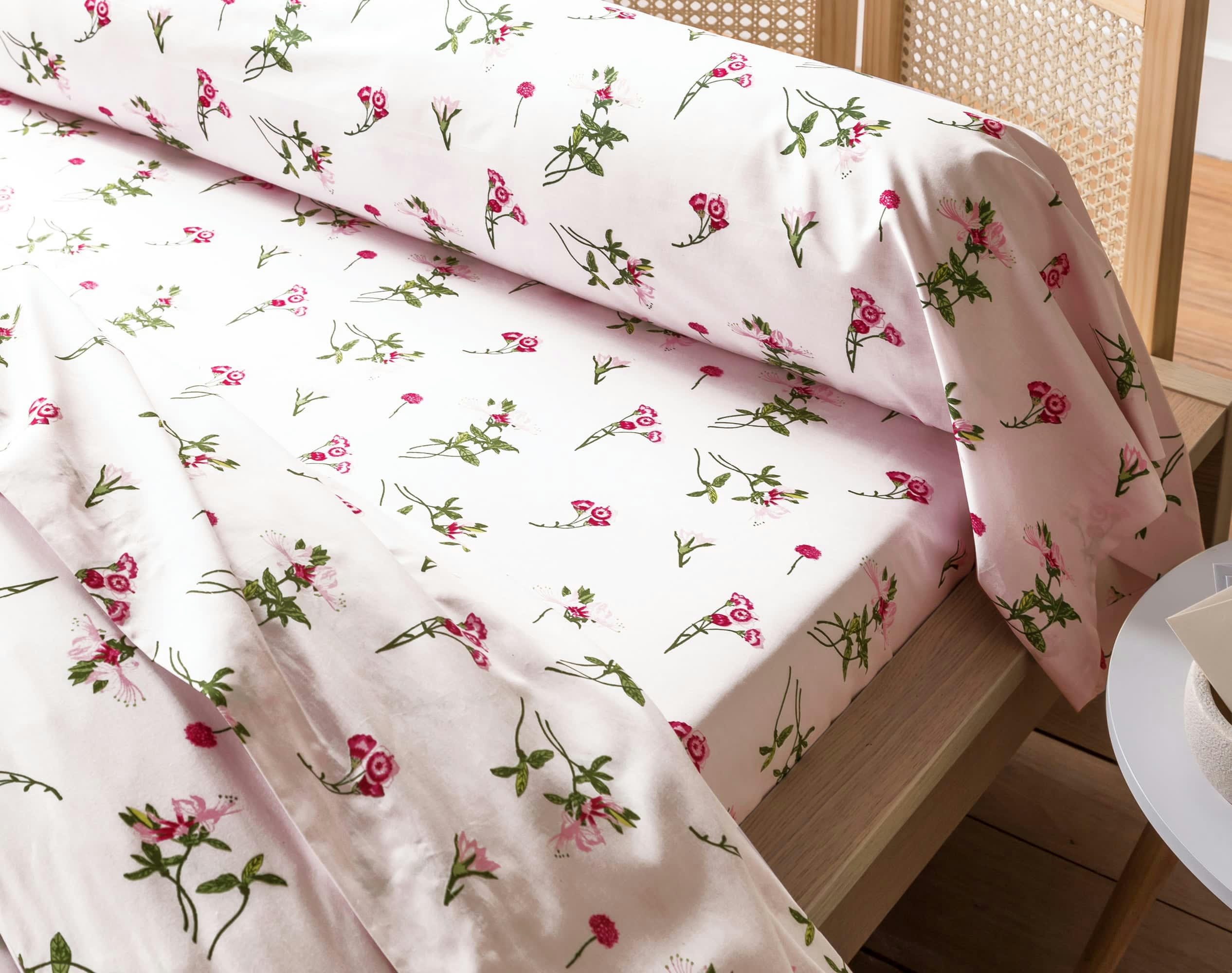 AZALEE - Drap-housse 160x200 blanc en coton