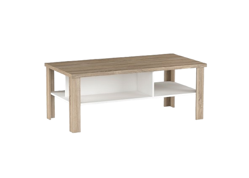 Ława 120 DĄB SONOMA-BIAŁY minimalistyczna i elegancka