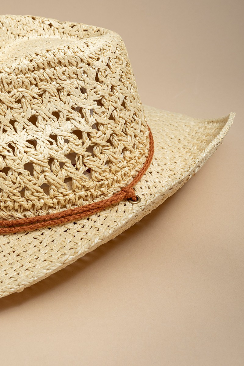Michelle String Tie Straw Cowboy Hat