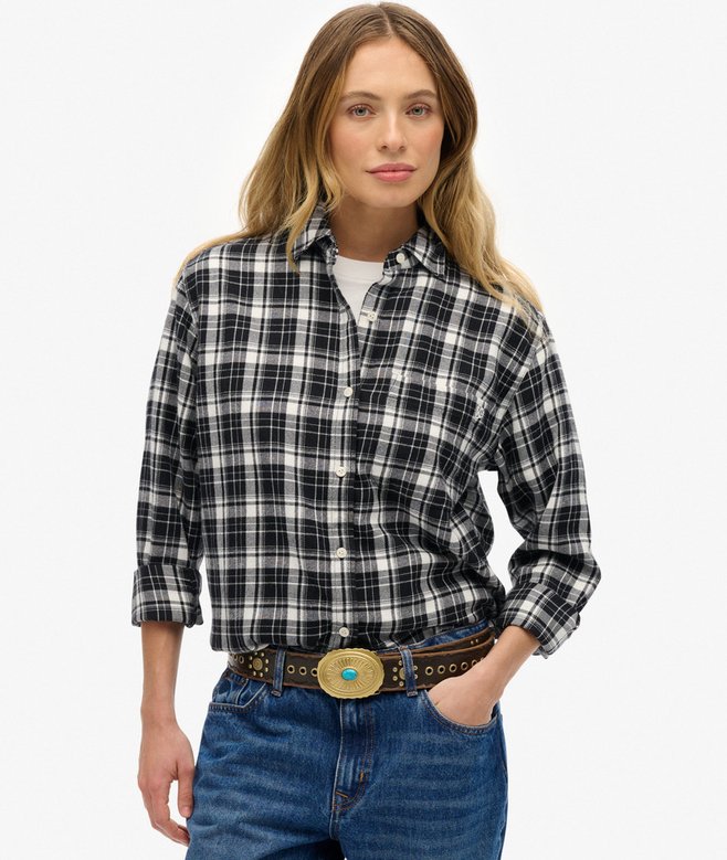 Check Flannel Boyfriend Shirt