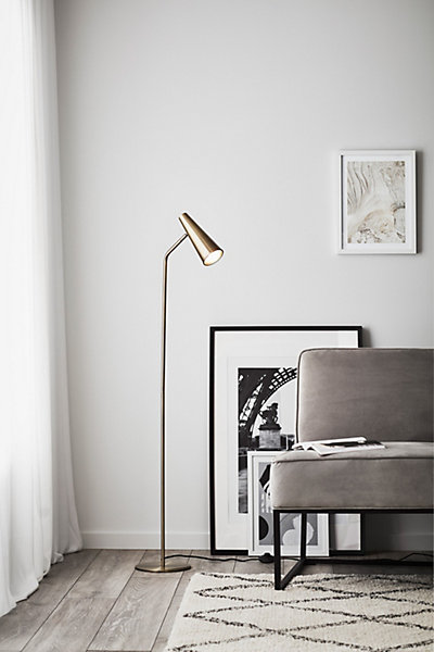 Lampadaire design laiton antique orientable - E14 - Markslöjd - Peak