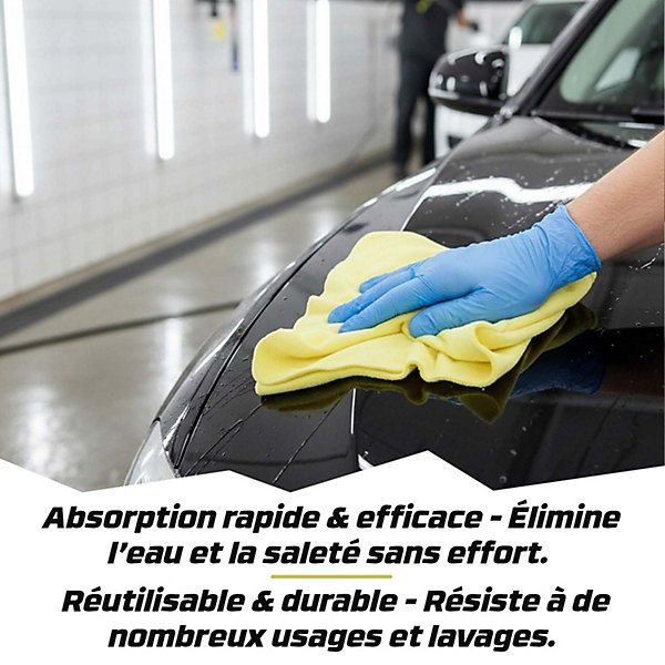 Kit Nettoyage Jantes Voiture 7 Pièces Dunlop - Shampoing, Nettoyant Jantes, Brosse Chenille, 2 Microfibres, éponges et Chamois