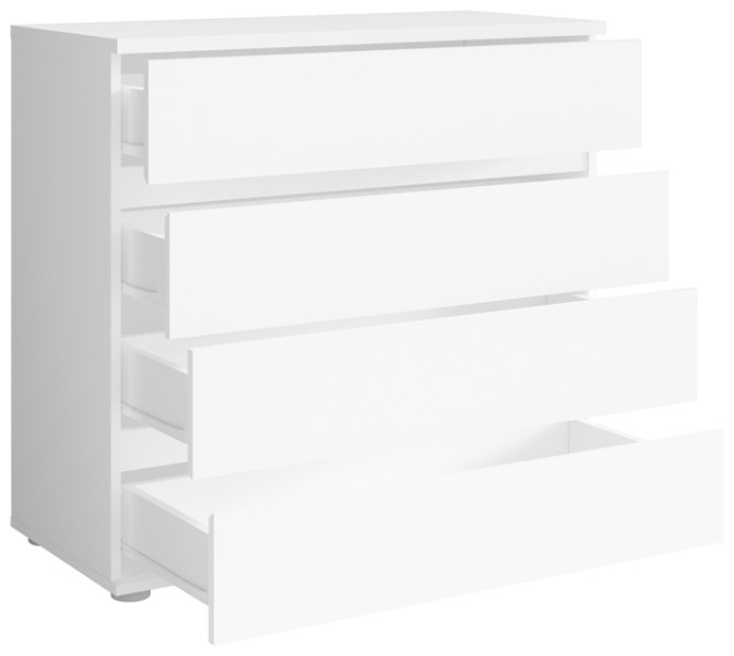 Komoda do sypialni 91 cm z szufladami FLORIS biała
