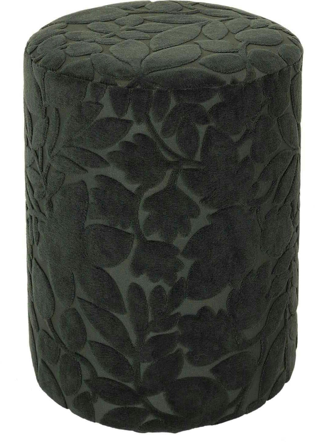 - Pouf en tissu à motifs leaf 28 x 36 cm feuillage vert