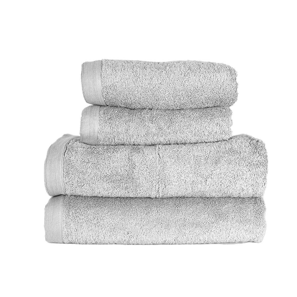 STUDIO - Ensemble de bain 4 pièces en coton Gris Perle