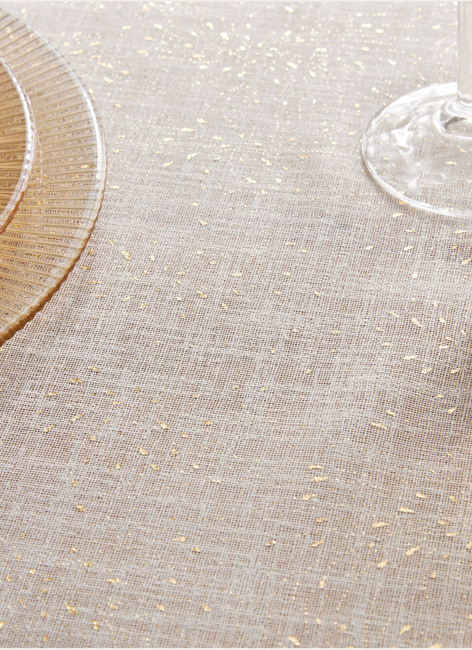 CHEMIN DE TABLE DORÉ ECRU / DORÉ