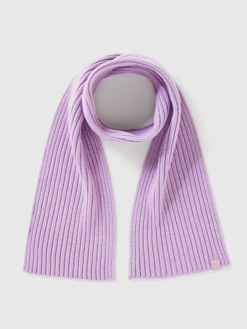 Wool blend knit scarf