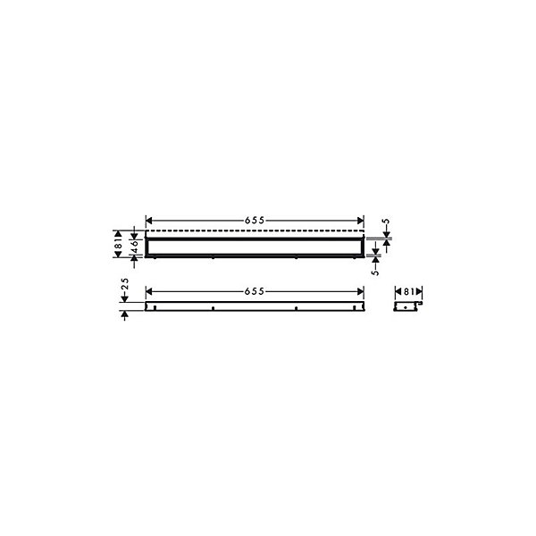 Caniveau de douche 70 cm HANSGROHE RainDrain Match blanc mat
