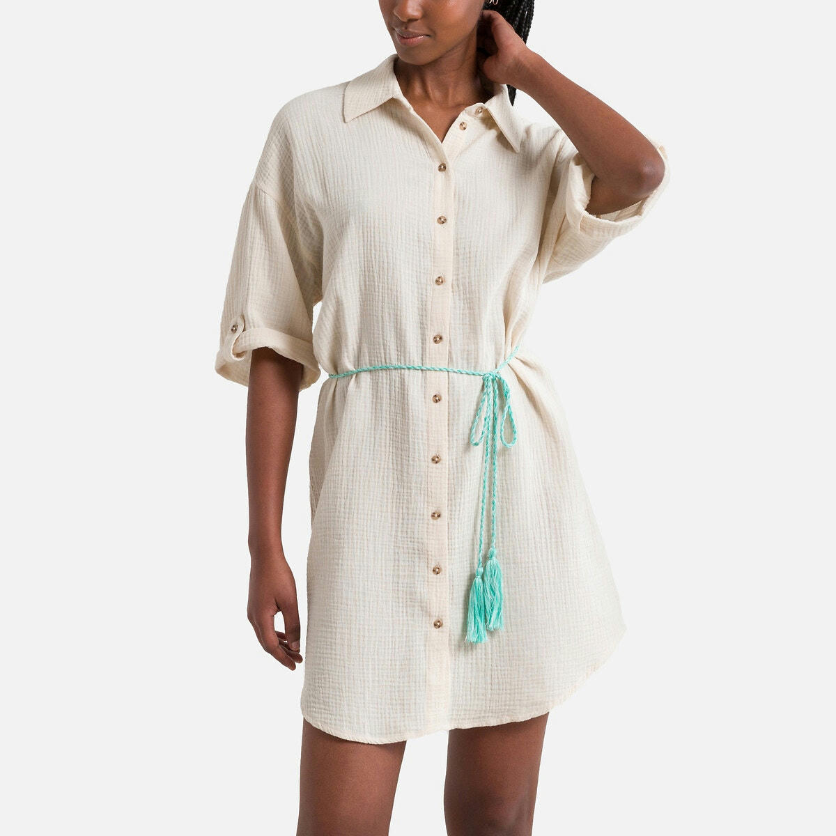 Robe chemise à nouer