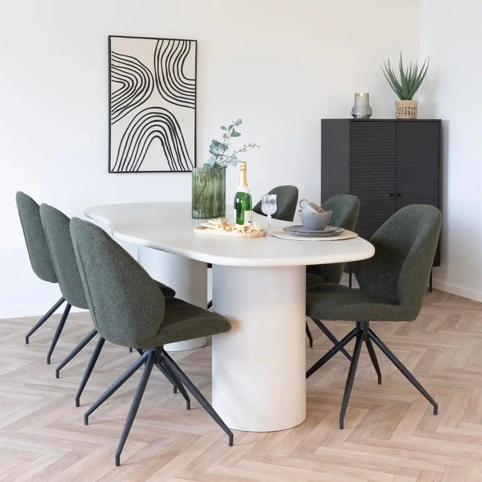 Eettafel Beige - Organisch - 200x96x76cm - Maranola