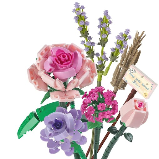 NNEOBA 393 PCS Mini Bricks Flower Bouquet Building