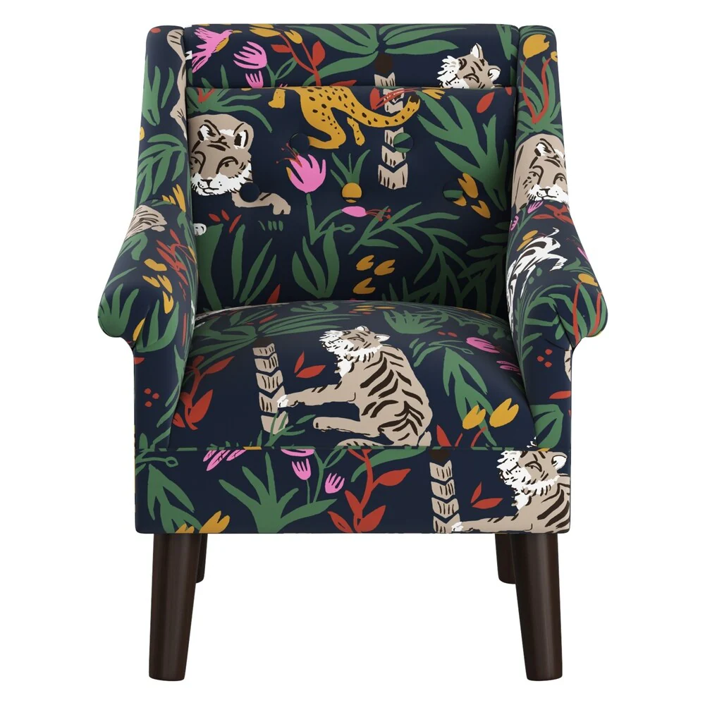 Skyline Furniture Modern Chair in Safari Party Navy - 21W X 19D X 23H