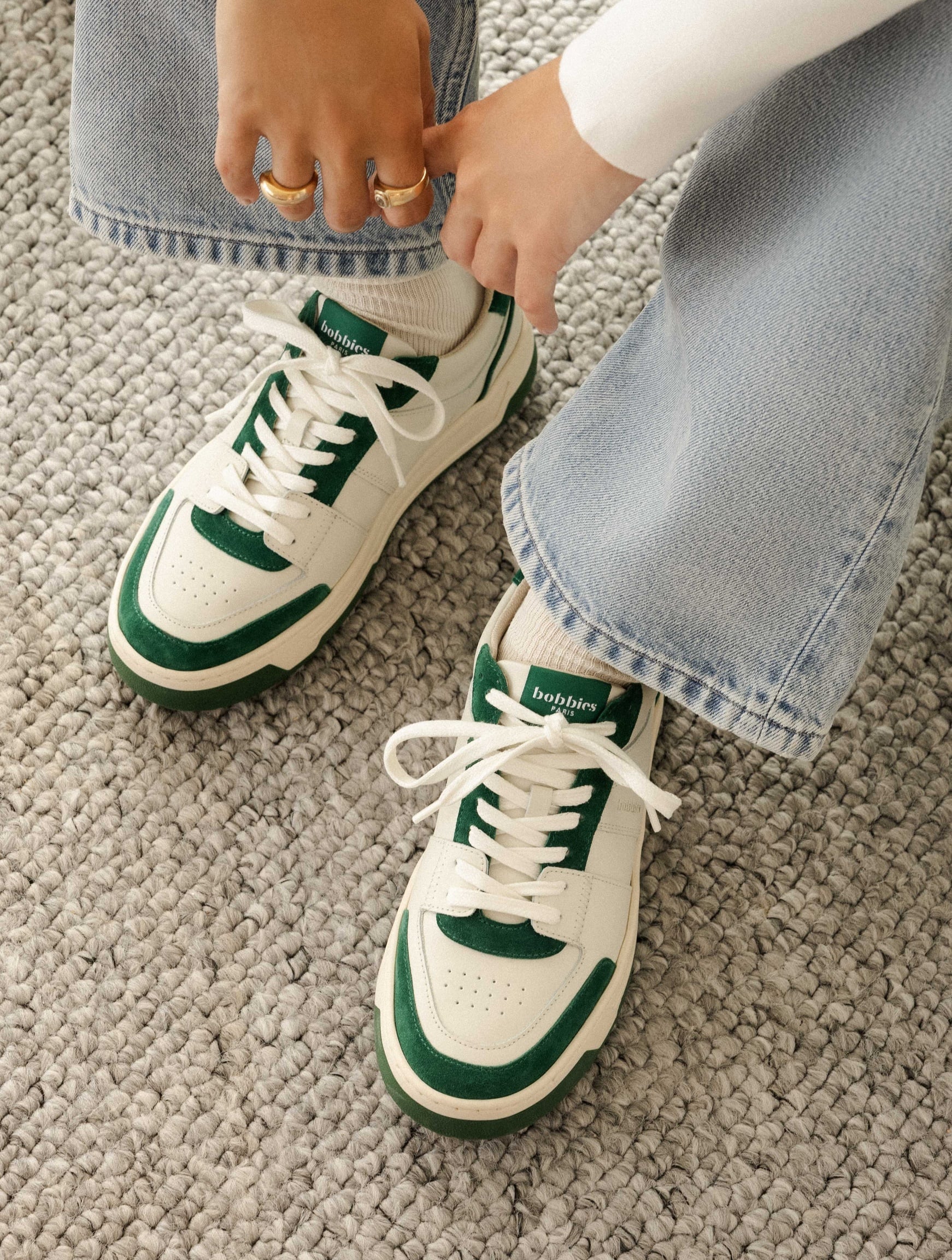 Miley Blanc Cassé & Vert Impérial