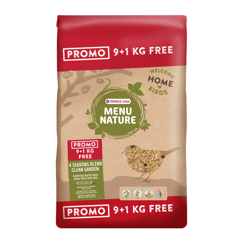 Mélange de graines pour oiseau 4 Saisons Clean Garden 9 kg   1 kg gratuit