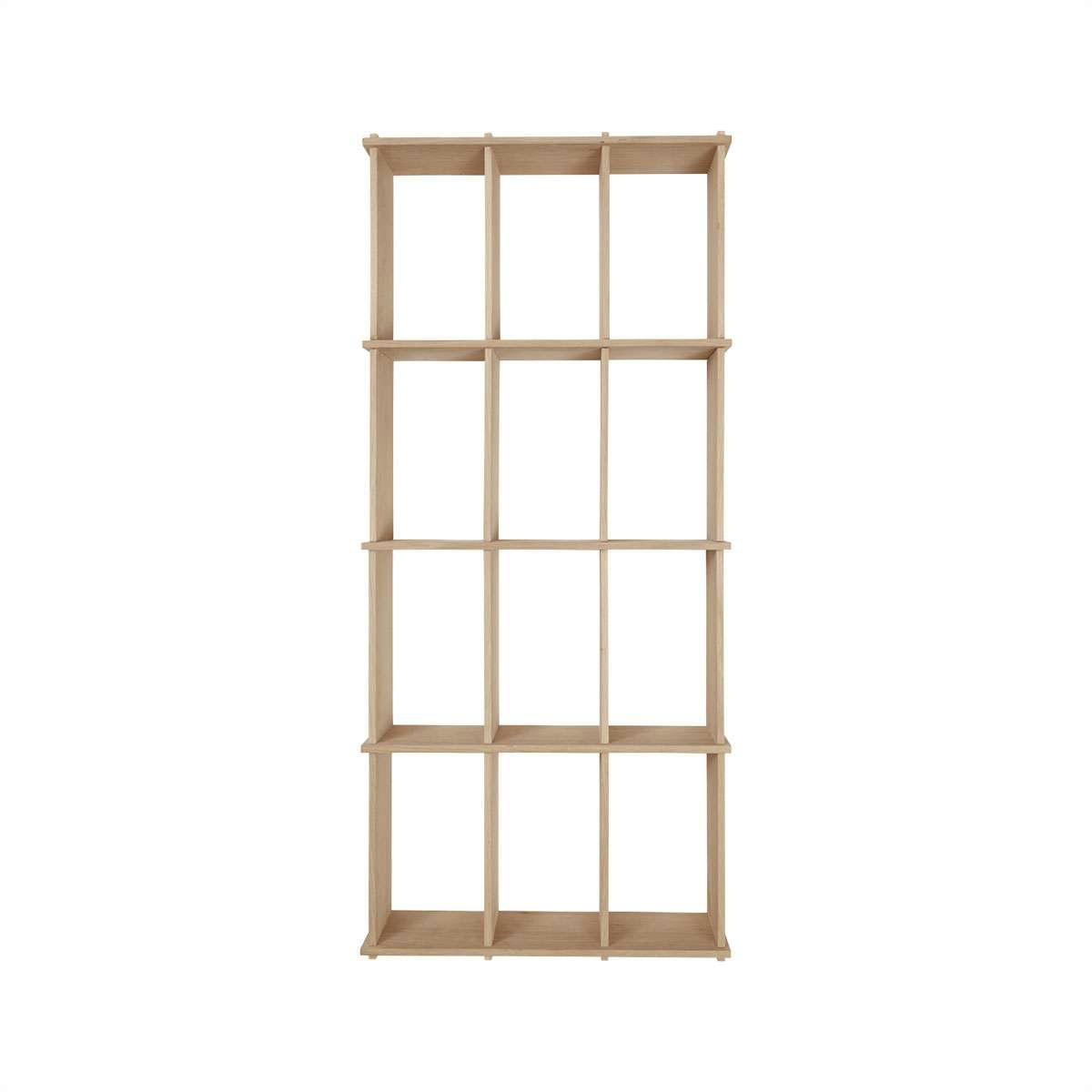 GRID - Etagère marron en chêne H130x58x15cm