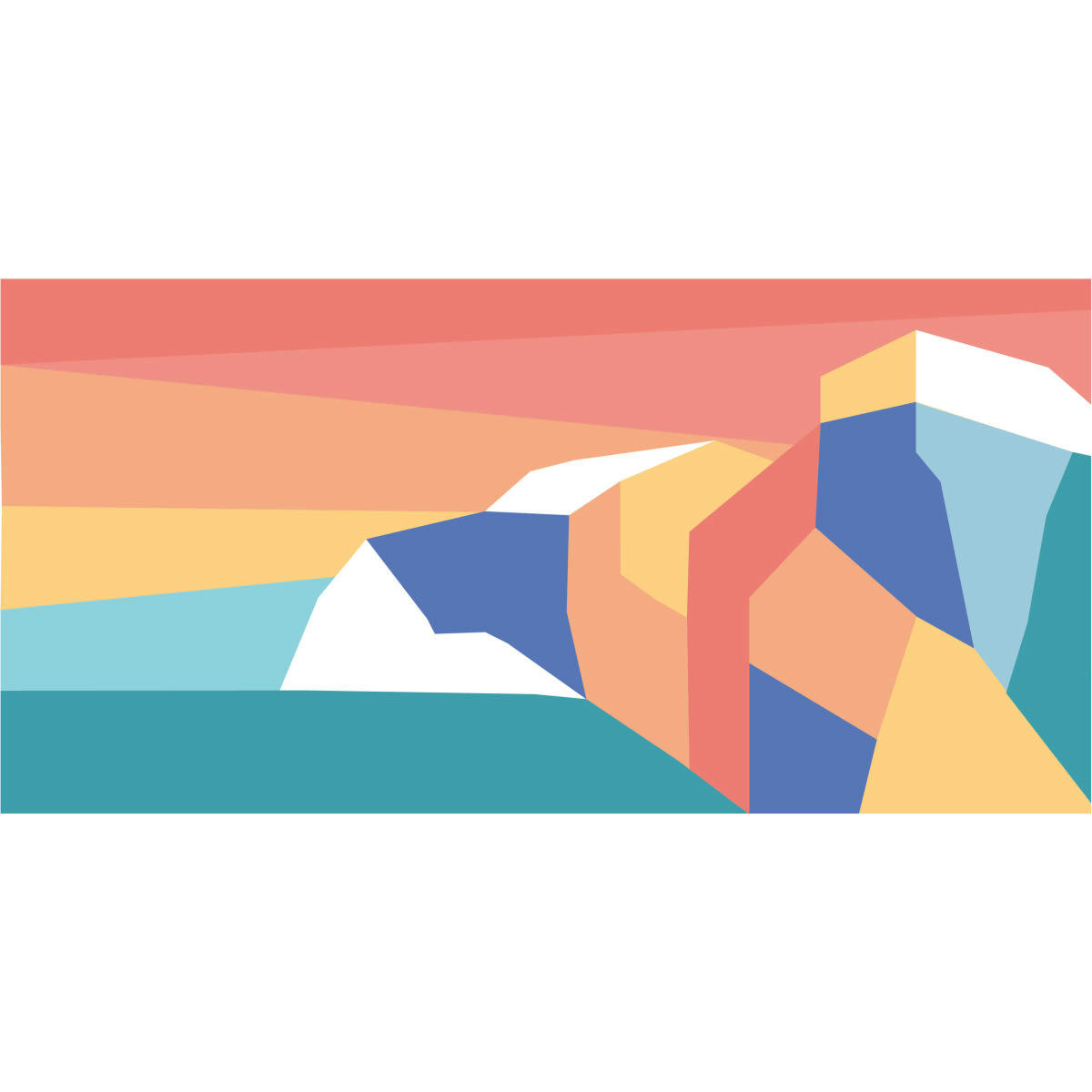 - Papier peint panoramique falaise d'aval 525 x 250 cm