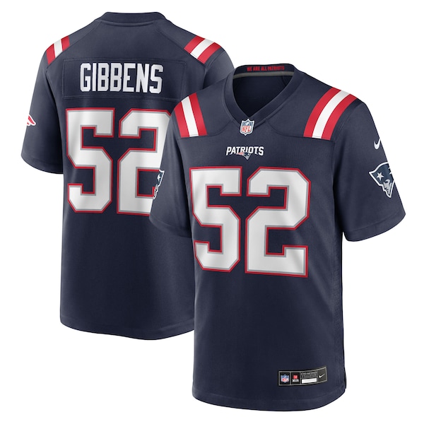 Jack Gibbens New England Patriots Nike Team Game Jersey -  Navy