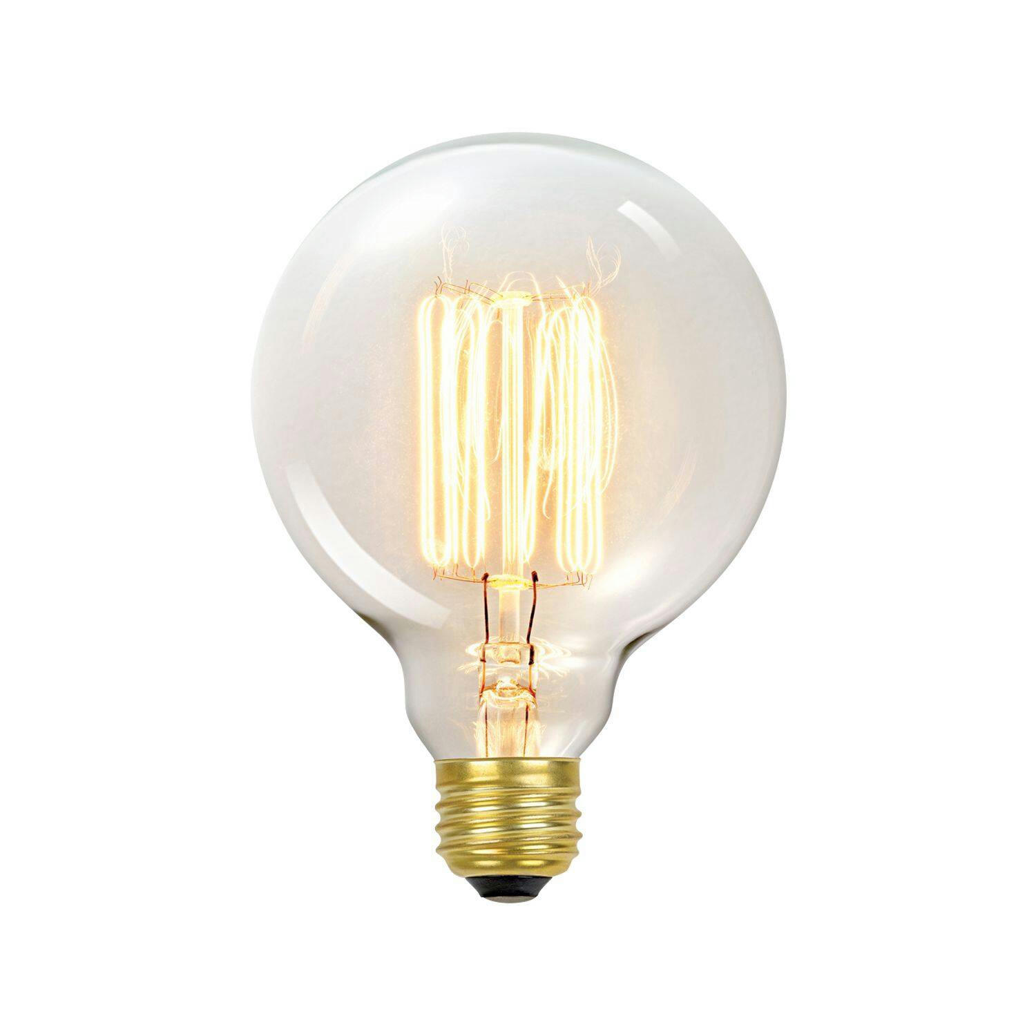 Globe Electric G25 E26 Base Vintage Incandescent Light Bulb, 245 Lumens, 60W