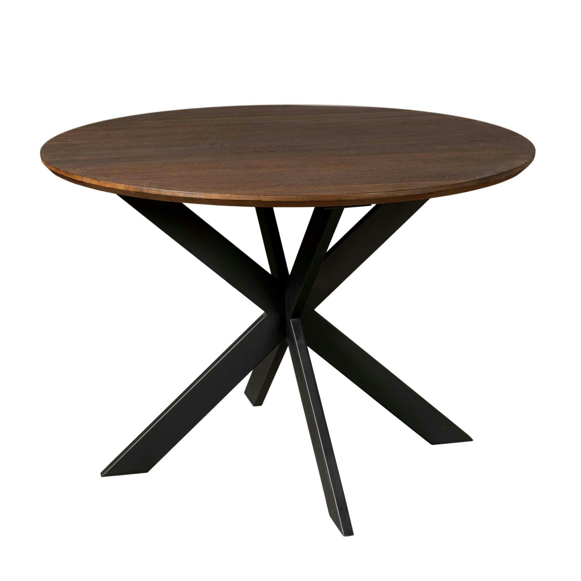Table ronde bois foncé Ø130 cm LEXTON
