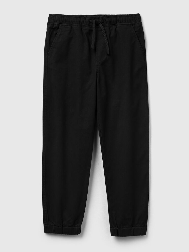 Stretch cotton joggers with drawstring