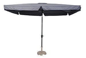 Lesli Living push-up parasol Libra - grijs - 200x300cm