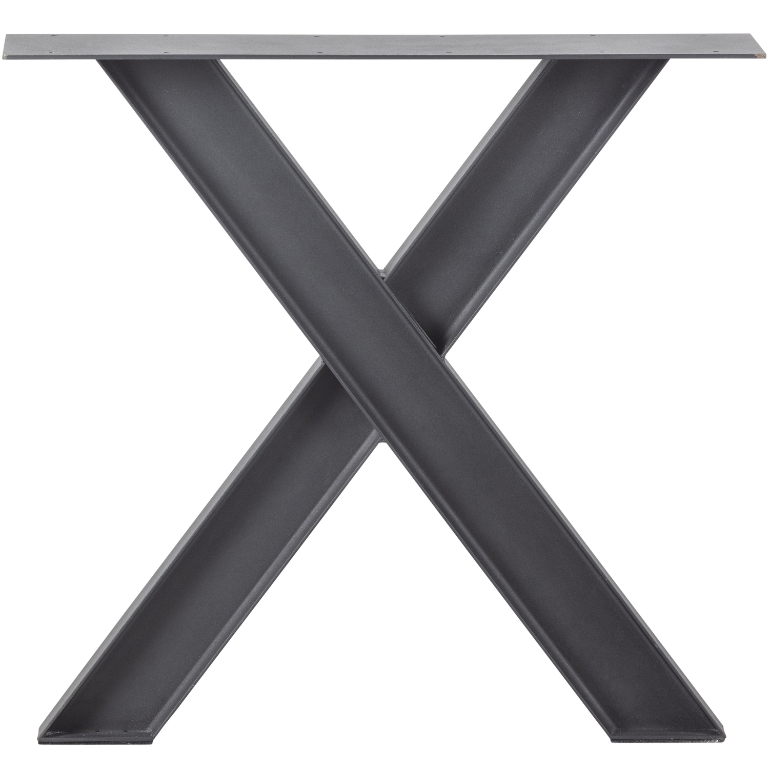 WOOOD industrial x-poot 1 stuks Tablo - Metaal - Zwart - 72x79x10