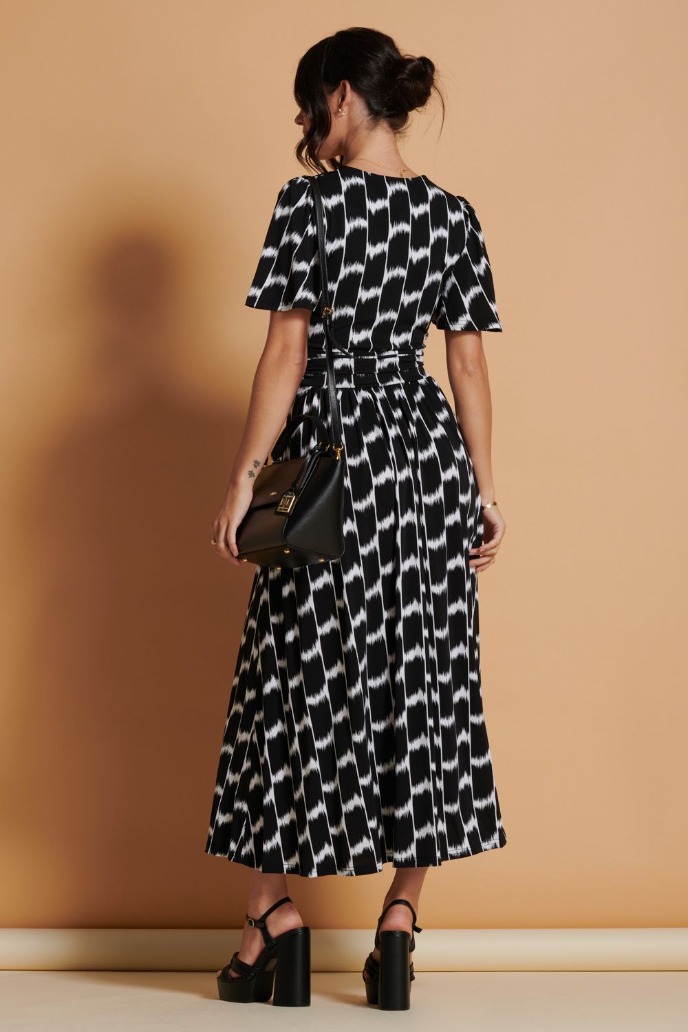 Jolie Moi Halley Angel Sleeve Jersey Maxi Dress