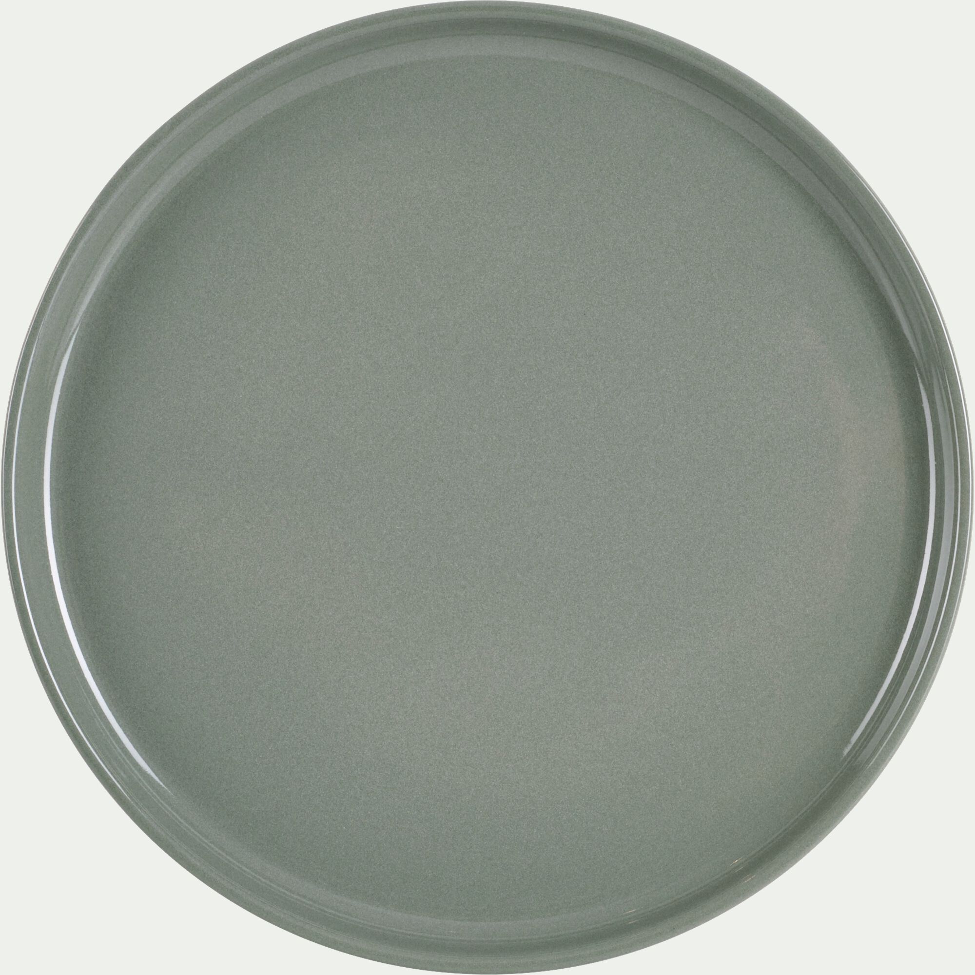 SELMA - Assiette à dessert en faïence D22,3cm - vert cèdre