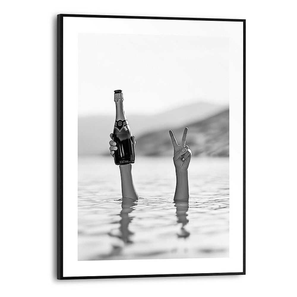 DEKORBILDE REINDERS SEA CHEERS SLIM RAMME 30X40CM SVART