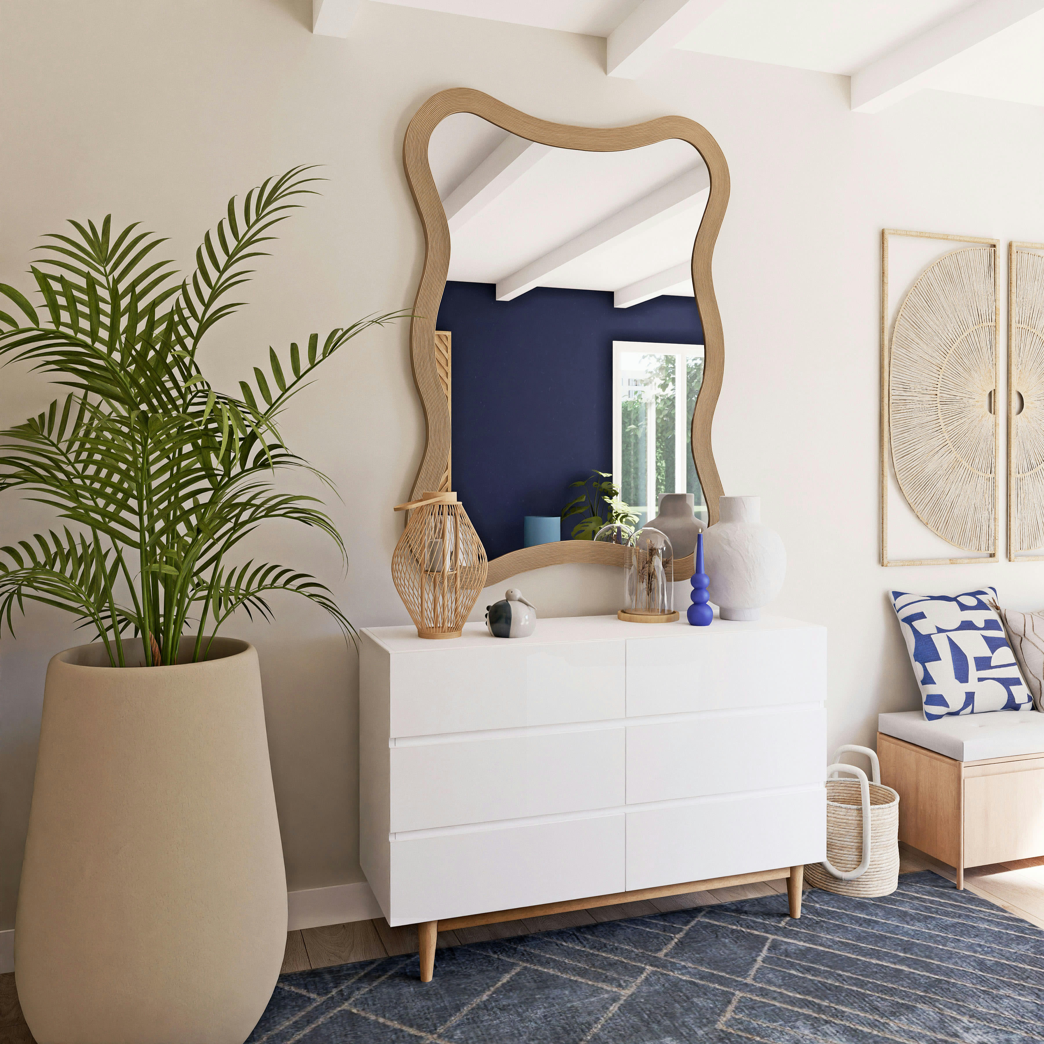 - Tapis tissé jacquard gris, 160x230