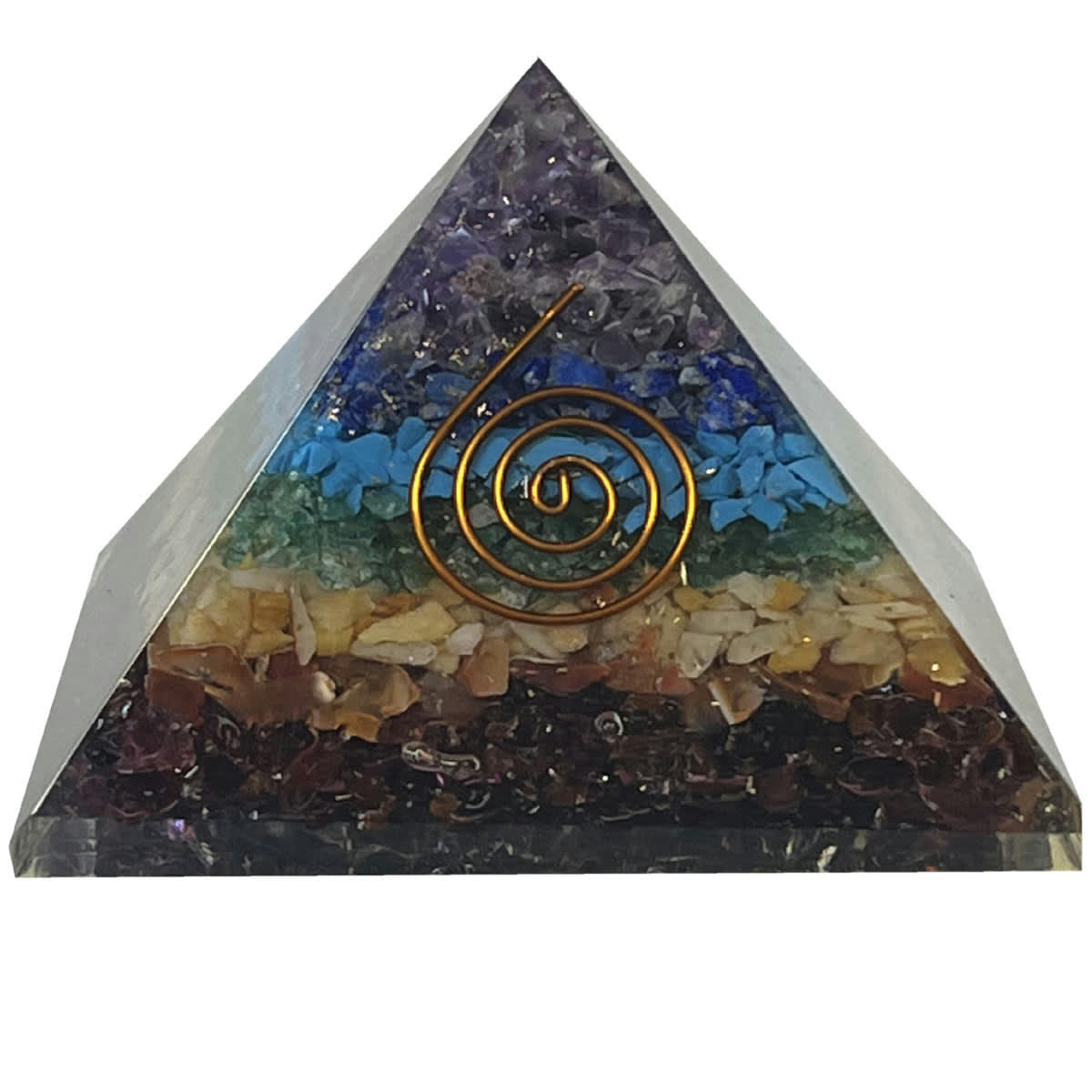 - Pyramide orgonite 7 pierres