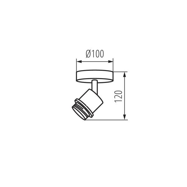 Lampa sufitowa LightLogic LL SPOT LAMP 01 B 31473 oprawa ścienna natynkowa