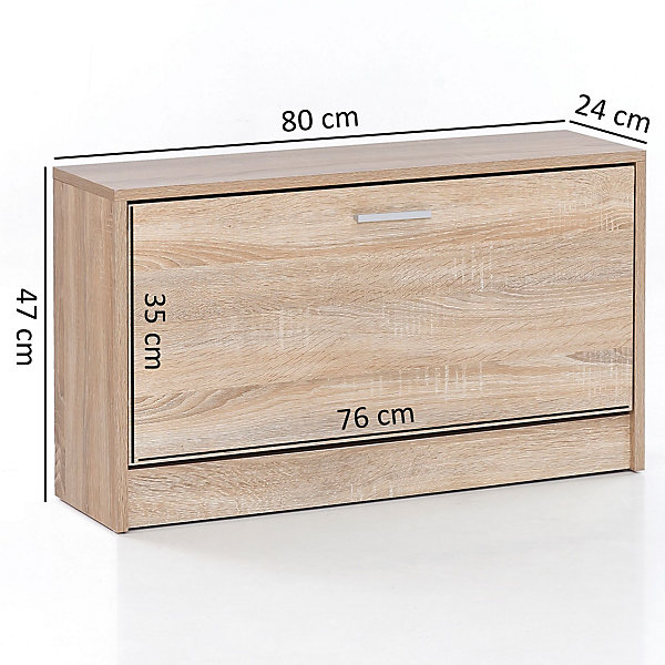 Banc de Rangement à Chaussure Entrée 80x47x24 cm étagère a Chaussures FineBuy