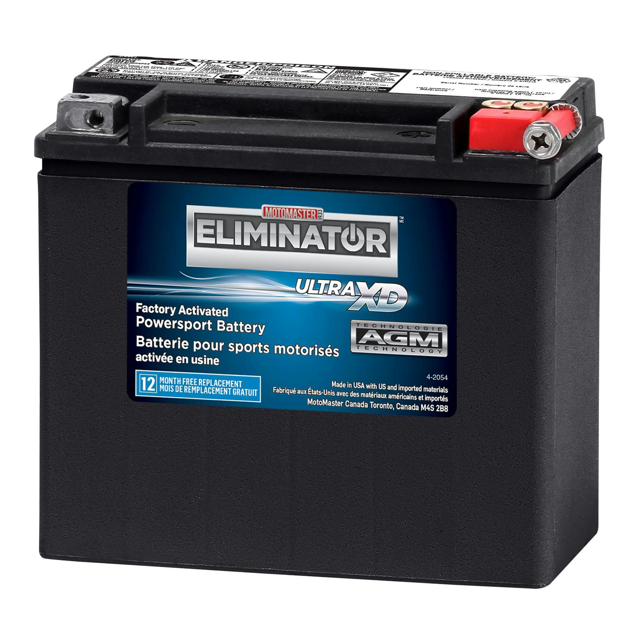 MOTOMASTER ELIMINATOR AGM Factory-Activated Powersports Battery, ETX20L