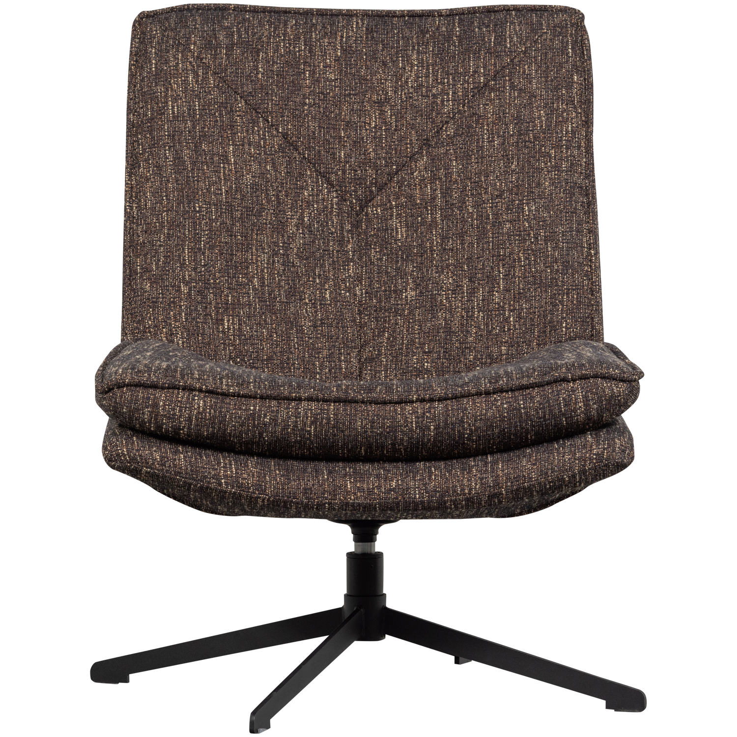 WOOOD draaifauteuil Milaro - Polyester - Bruin Melange - 88x75x94