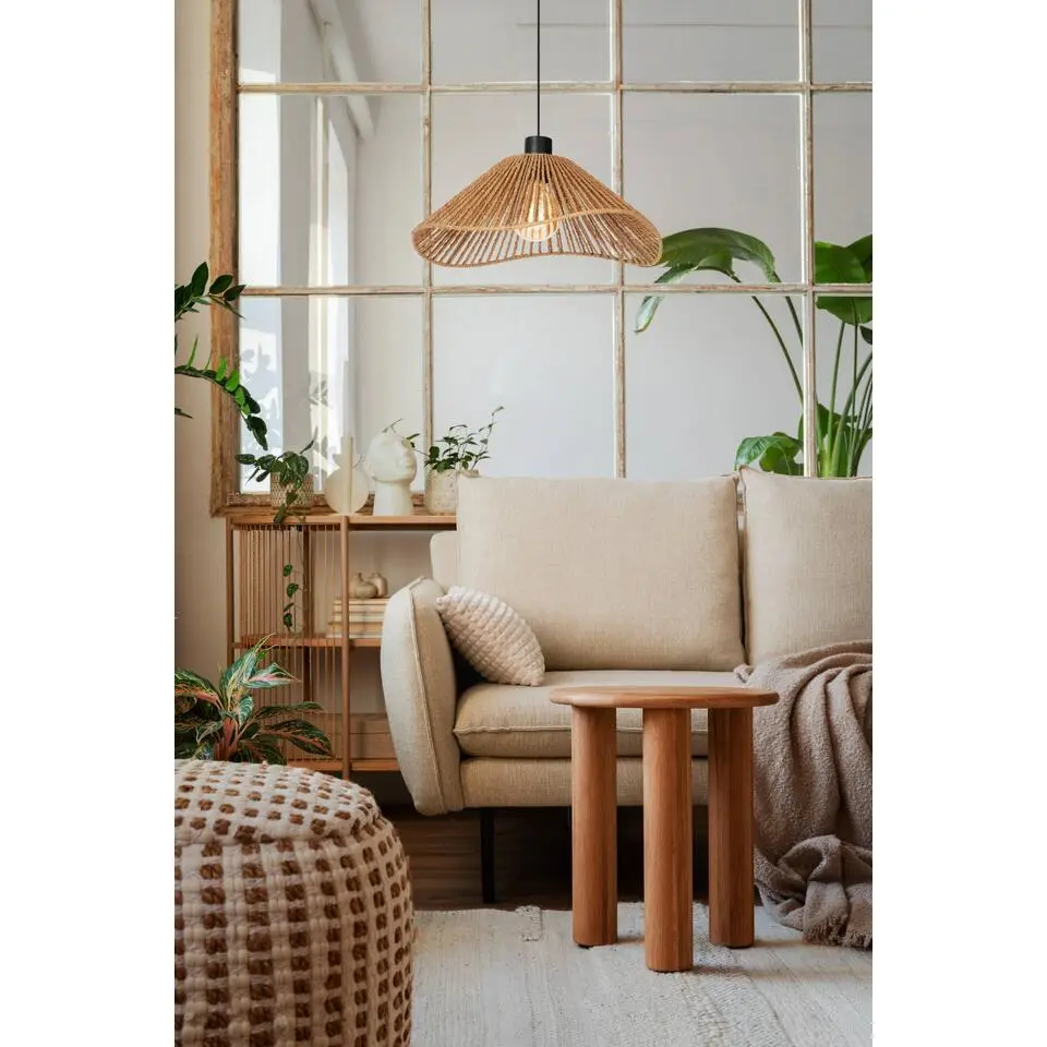 EGLO Lavister Hanglamp - E27 - Papier/Staal - Zwart/Bruin