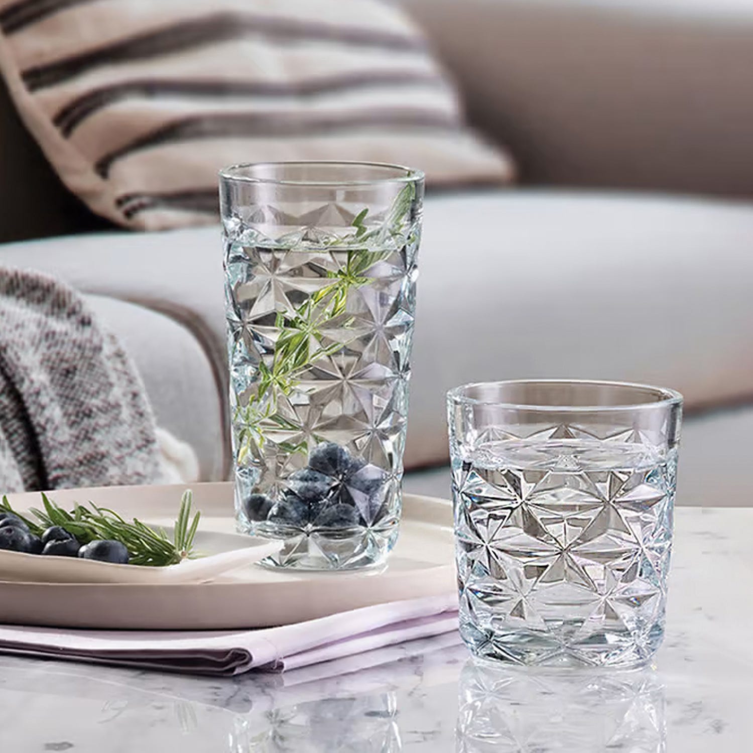 Set 4 bicchieri acqua Estrella in vetro