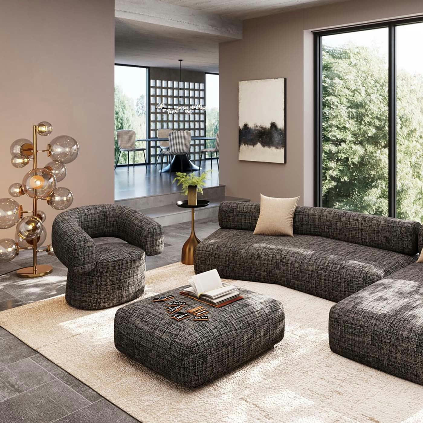 BOW - Repose-pieds Bow noir et blanc Kare Design