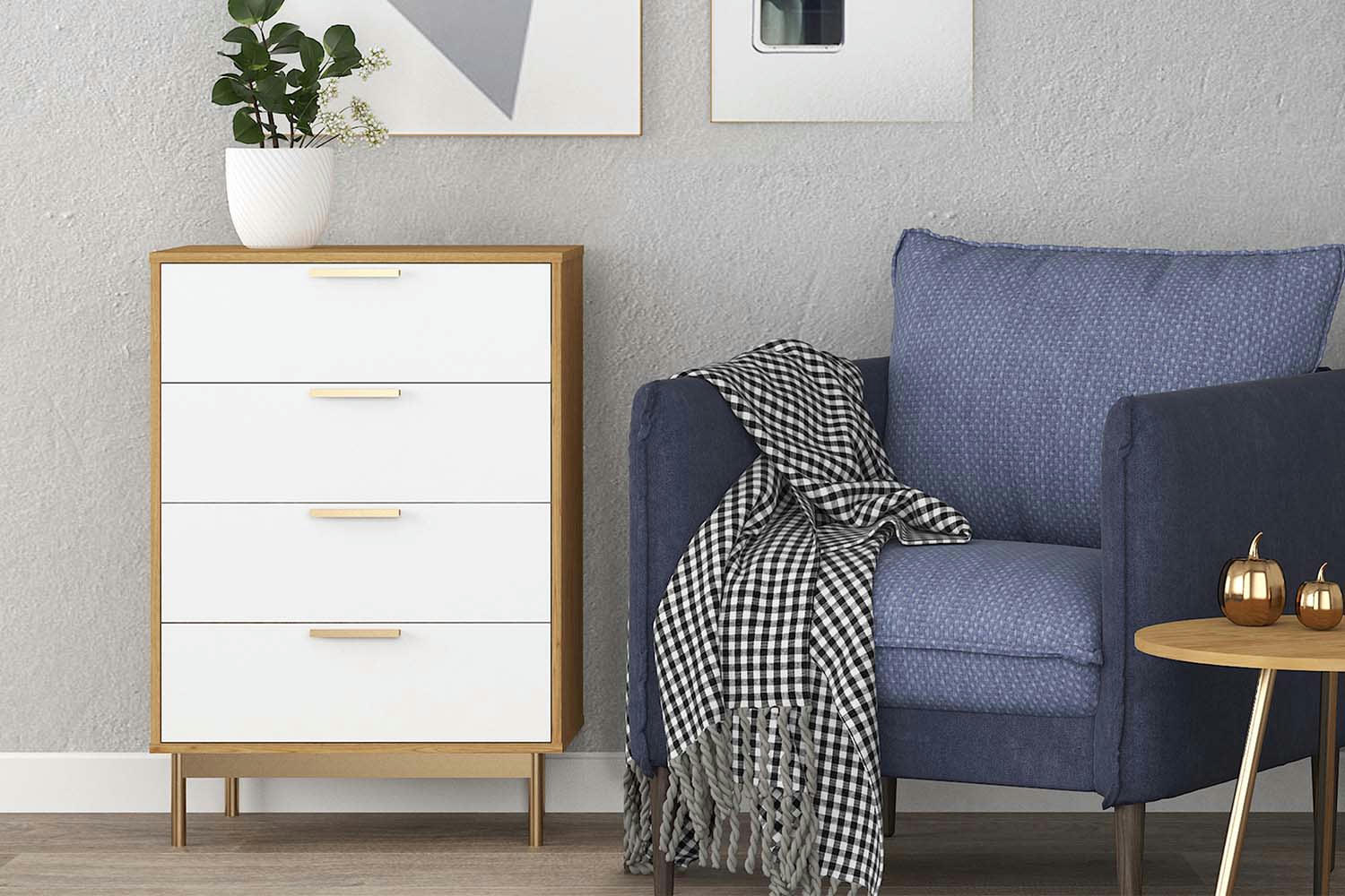 FYN - Commode scandinave finitions rose gold