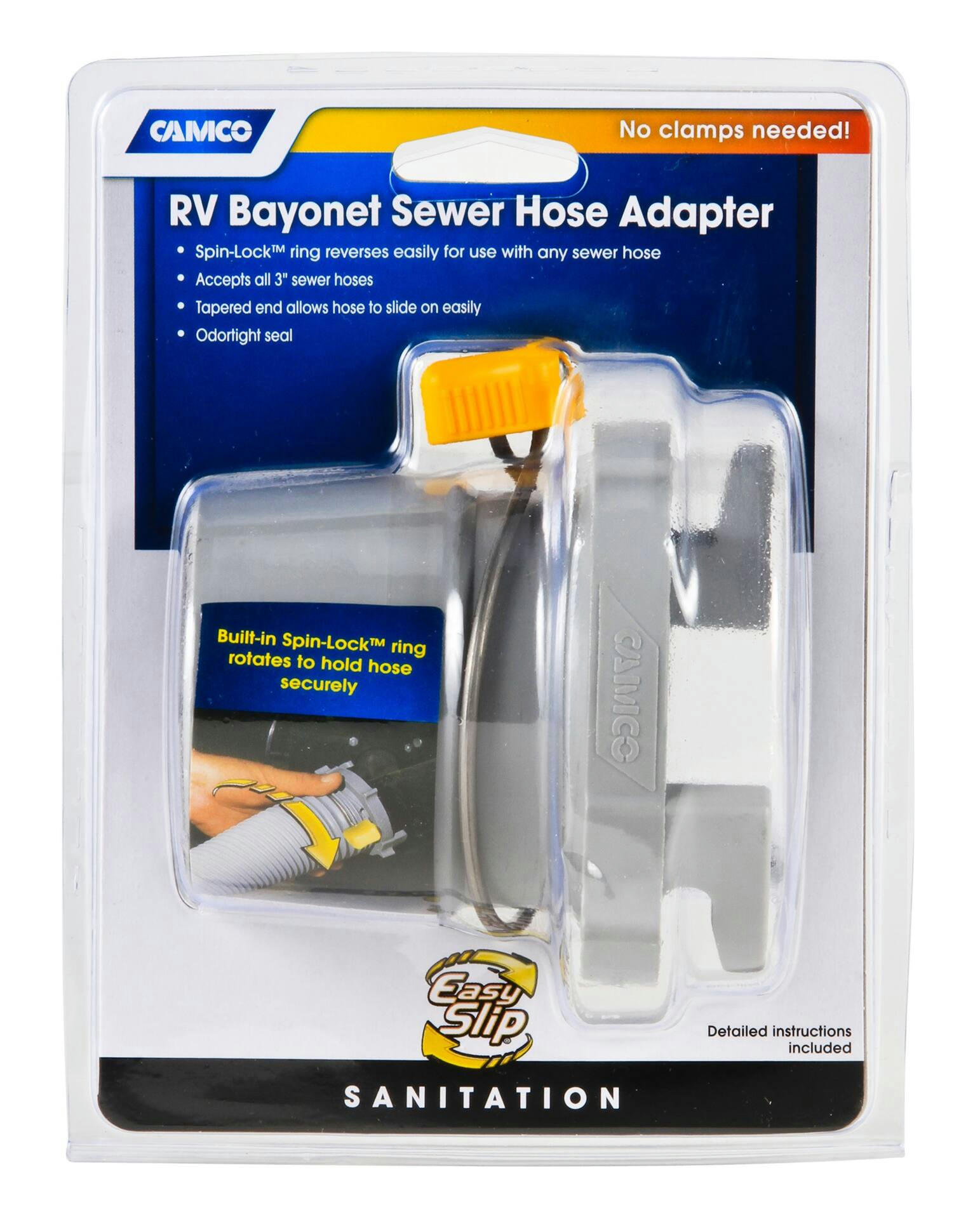 CAMCO 39172 Easy Slip Straight RV Sewer Hose Adapter